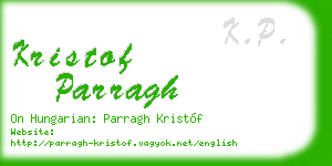 kristof parragh business card
